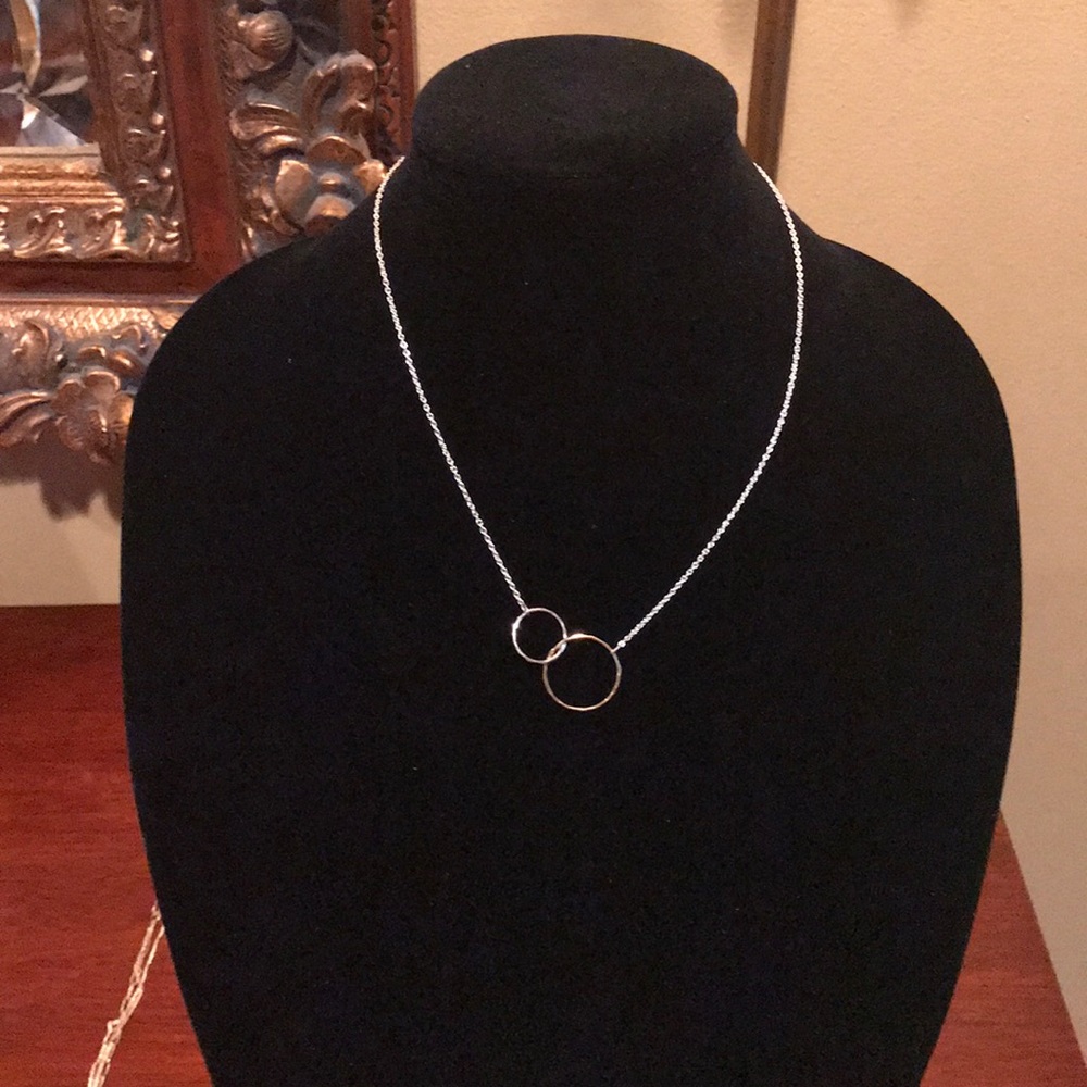 Stella and dot silver and gold circle necklace